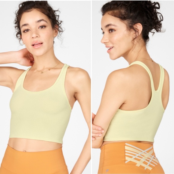 Fabletics Tops - Fabletics Rylee SculptKnit Tank Lemon Creme Yellow